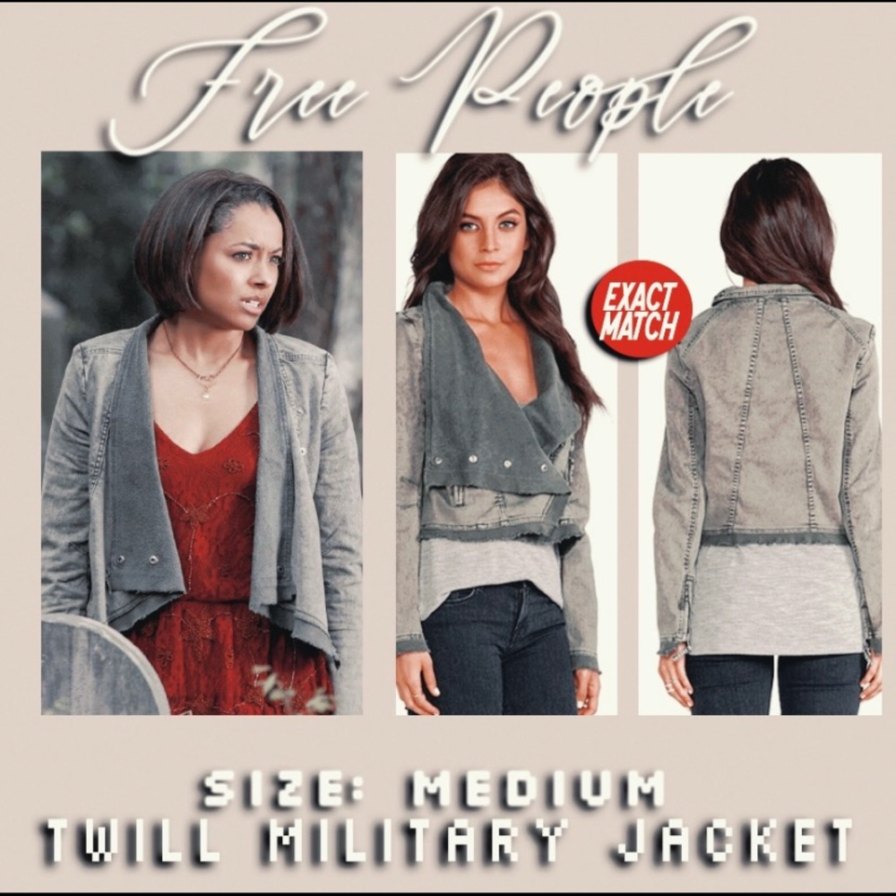 Free People Collapsing Twill Military Jacket